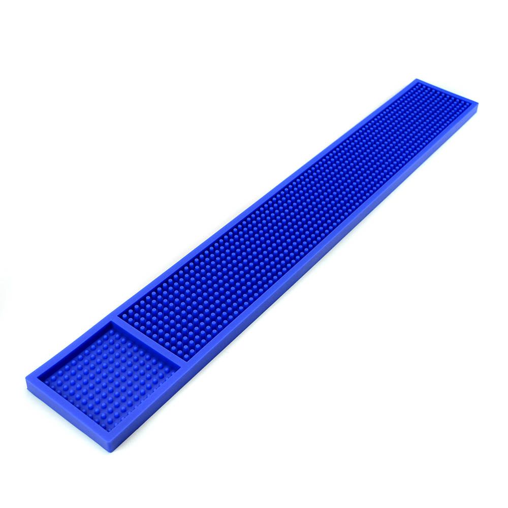 Rubber Bar Service Mat for Counter Top 24x3.5 inches (Blue) 